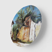 NACHMITTAG IN RIMAGGIO / Toskana Aussicht Runde Wanduhr (Winkel)
