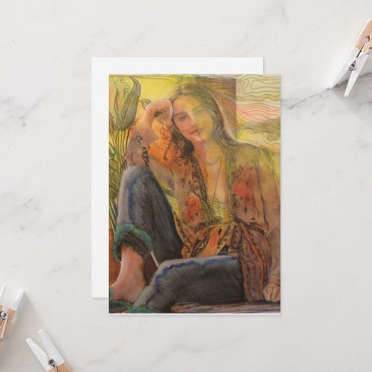 Nachmittag Karte (Vorderseite/Rückseite Beispiel)