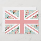 Nachmittag Tea English Rose UK Flag 2 Einladung (Rückseite)