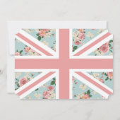 Nachmittag Tea English Rose UK Flag Einladung (Rückseite)