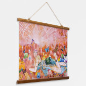 Nachmittag Wandteppich Mit Holzrahmen (Gewinkelt)