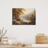 Nachmittags am Ufer entlang spazieren Poster (Küche)