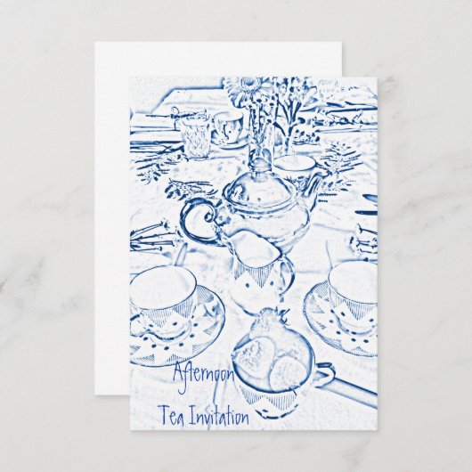 Nachmittags Einladung (Vorne/Hinten)