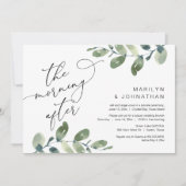 Nachmittags, Elopement Brunch, Grüne Einladung (Vorderseite)