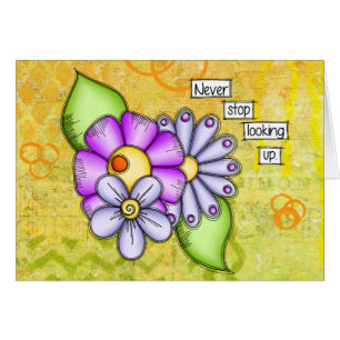Nachmittags Freude Positive Gedanken Doodle Blume