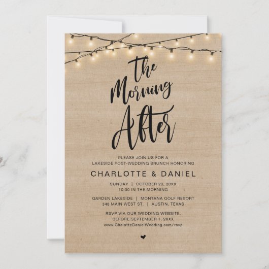 Nachmittags, Hochzeitsfeier Einladung (Vorderseite)