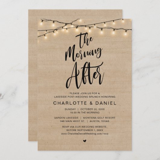 Nachmittags, Hochzeitsfeier Einladung (Vorne/Hinten)