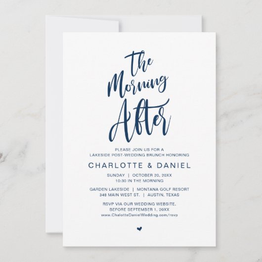 Nachmittags, Hochzeitsfeier Einladung (Vorderseite)