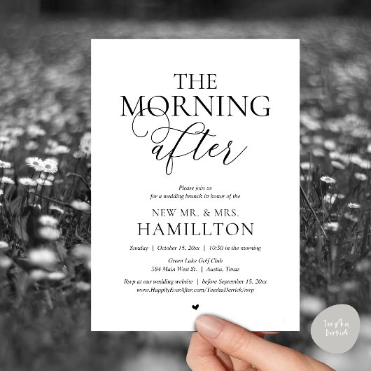 Nachmittags Hochzeitsfeier Einladung