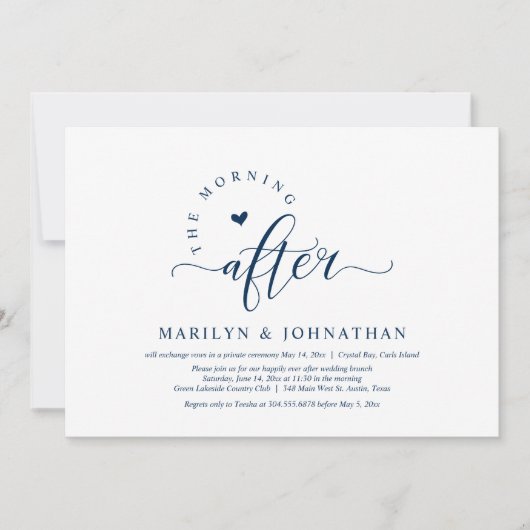 Nachmittags, Hochzeitsfeier Einladung (Vorderseite)