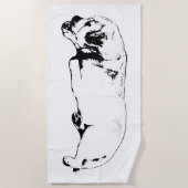 Nachmittags Nickerchen am Wasser Strandtuch (Vorderseite)