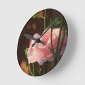 Nachmittags Rosa Single Runde Wanduhr (Winkel)