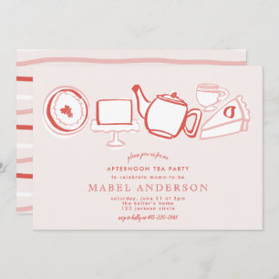 Nachmittags Tea Baby Dusche Einladung