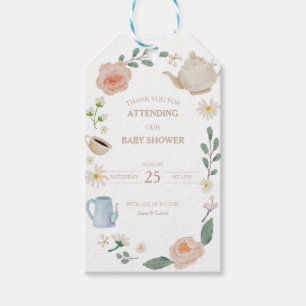 Nachmittags Tea Baby Dusche Geschenk und Gefallen Geschenkanhänger