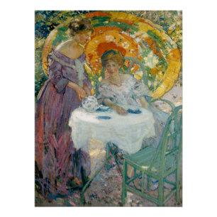 Nachmittags-Tee 1910 von Richard Emile Miller Poster