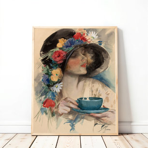 Nachmittags-Tee, Harrison Fisher Poster