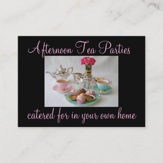 Nachmittags-Tee-Party-Geschäfts-Karte Visitenkarte (Vorderseite)