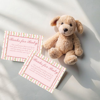 Nachmittags-Teeparty-Baby-Shower-Buch-Anfrage Begleitkarte