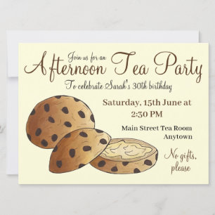 Nachmittags-Teeparty-Shower Britische Teekuchen Einladung