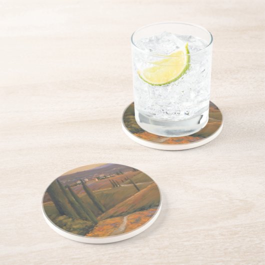 Nachmittags-Weg I Getränkeuntersetzer (Seite)