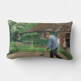 Nachmittagsarbeit im Garten (von H.A. Brendekilde) Lendenkissen