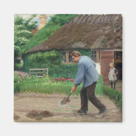 Nachmittagsarbeit im Garten (von H.A. Brendekilde) Magnet