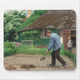 Nachmittagsarbeit im Garten (von H.A. Brendekilde) Mousepad