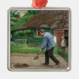 Nachmittagsarbeit im Garten (von H.A. Brendekilde) Ornament Aus Metall