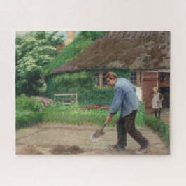 Nachmittagsarbeit im Garten (von H.A. Brendekilde) Puzzle