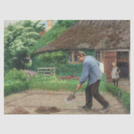 Nachmittagsarbeit im Garten (von H.A. Brendekilde) Seidenpapier
