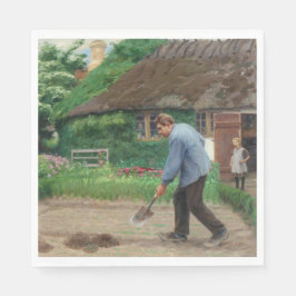 Nachmittagsarbeit im Garten (von H.A. Brendekilde) Serviette