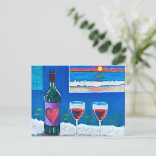 Nachmittagsgenuss Postkarte (Stehend Vorderseite)