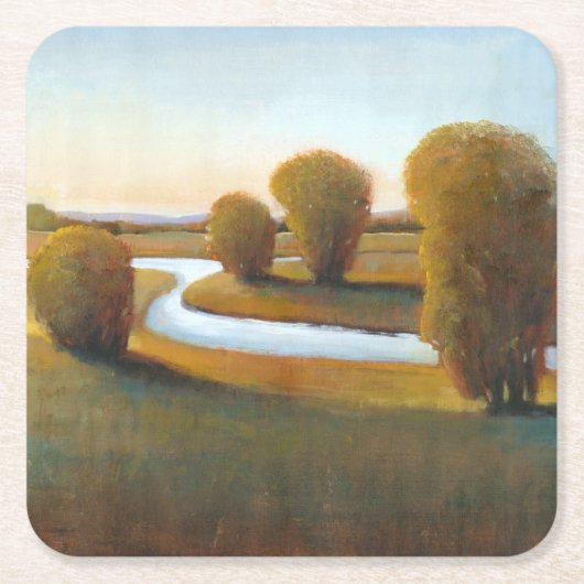 Nachmittagsleuchte V Rechteckiger Pappuntersetzer (Vorderseite)