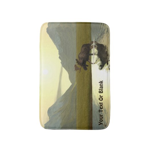 Nachmittagsmoose Badematte (Vorderseite Vertikal)