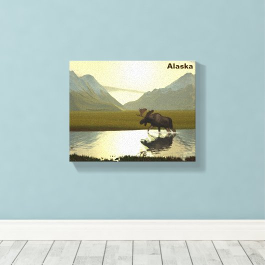 Nachmittagsmoose Leinwanddruck (Insitu (Holzboden))