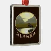 Nachmittagsmoose Silbernes Ornament (Rechts)