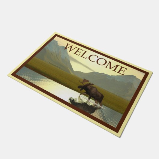 Nachmittagsmoose - Willkommen Fußmatte (Schrägansicht)