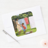 Nachmittagspause 2000 quadratischer aufkleber (Umschlag)