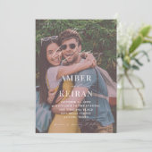 Nachmittagssades - Foto Hochzeit Einladung (Stehend Vorderseite)