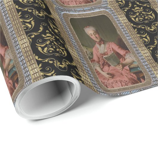 Nachmittagssalon 15" glänzend geschenkpapier (Rolleneckpunkt)