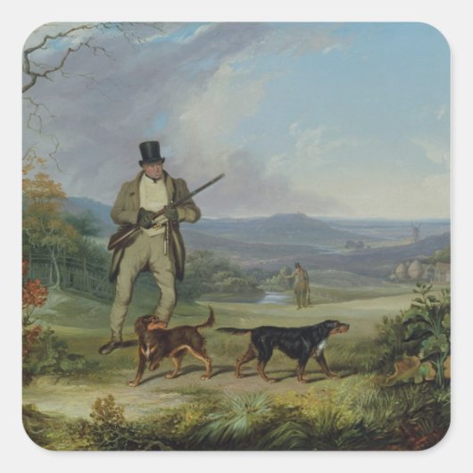 Nachmittagsschuss Quadratischer Aufkleber (Vorderseite)