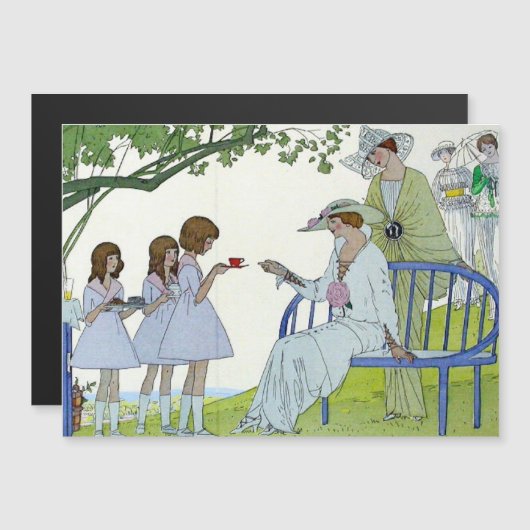 Nachmittagstee 1913 magnetkarte (Vorne/Hinten)