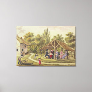 Nachmittagstee an einer Taverne von der Leinwanddruck