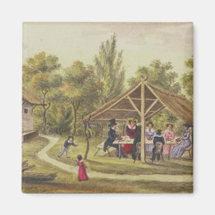Nachmittagstee an einer Taverne von der Magnet