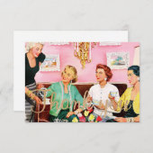 Nachmittagstee der 50er Jahre Dankeskarte (Vorne/Hinten)