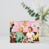 Nachmittagstee der 50er Jahre Postkarte (Stehend Vorderseite)