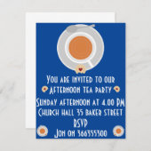 Nachmittagstee Einladung (Vorne/Hinten)