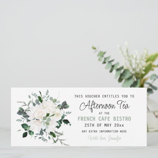 Nachmittagstee Einladung (Stehend Vorderseite)