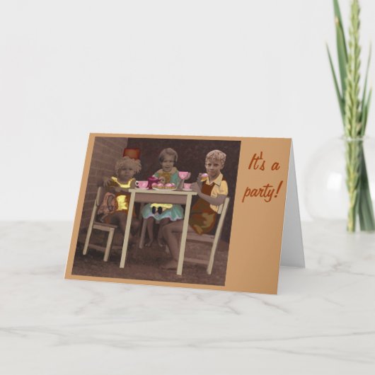 Nachmittagstee, es ist ein Party! Karte (Vorderseite)