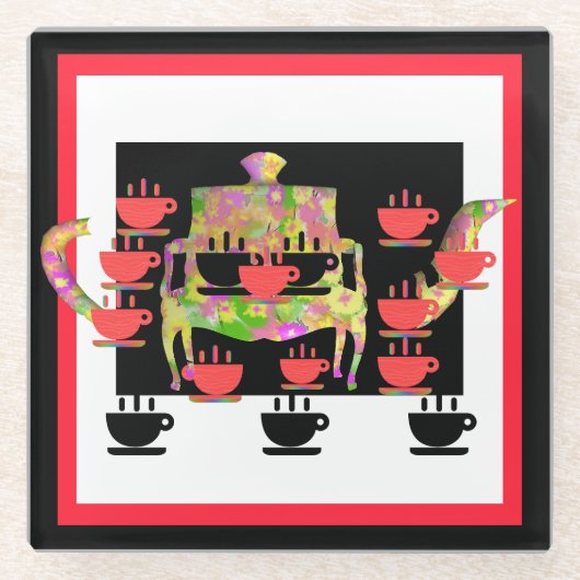 Nachmittagstee Glasuntersetzer (Vorderseite)